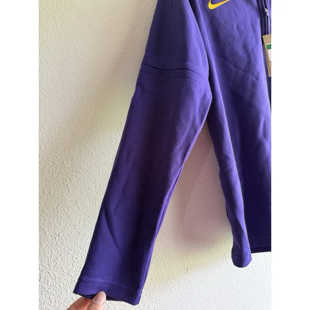 New LSU Tigers Shirt Womens XL Purple Nike Dri-Fit Long Sleeve 1/4 Zip NCAA